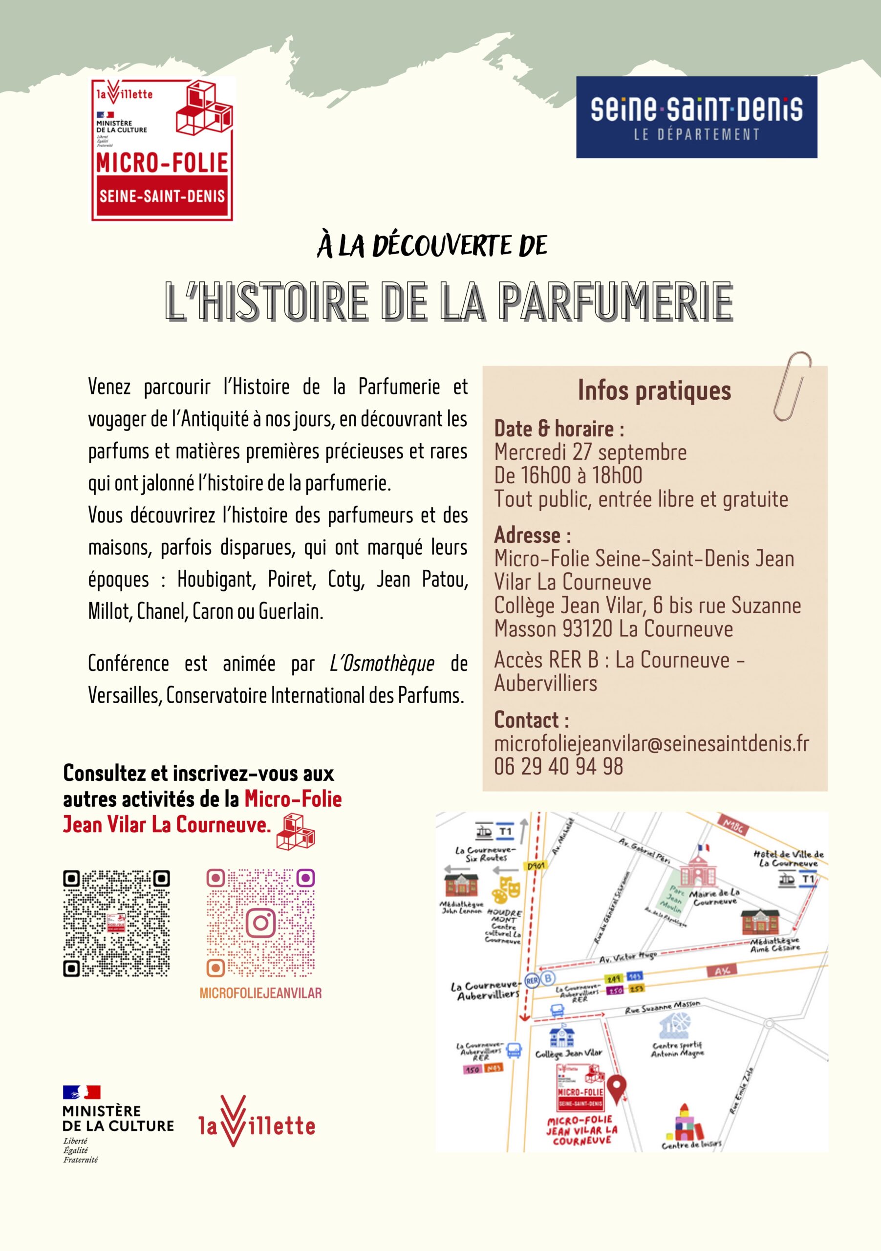 Conférence olfactive – Micro-Folie Seine Saint Denis